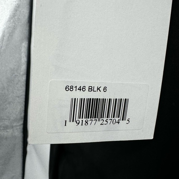 Leena for Mac Duggal Ostrich Feather Strapless Jumpsuit Black Women's Size 6 NWT - Picture 12 of 12